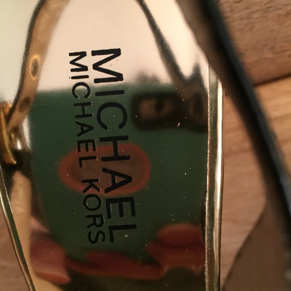 MICHAEL Kors Black Platform Slingback Sandal Sz 8M - Picture 4 of 6